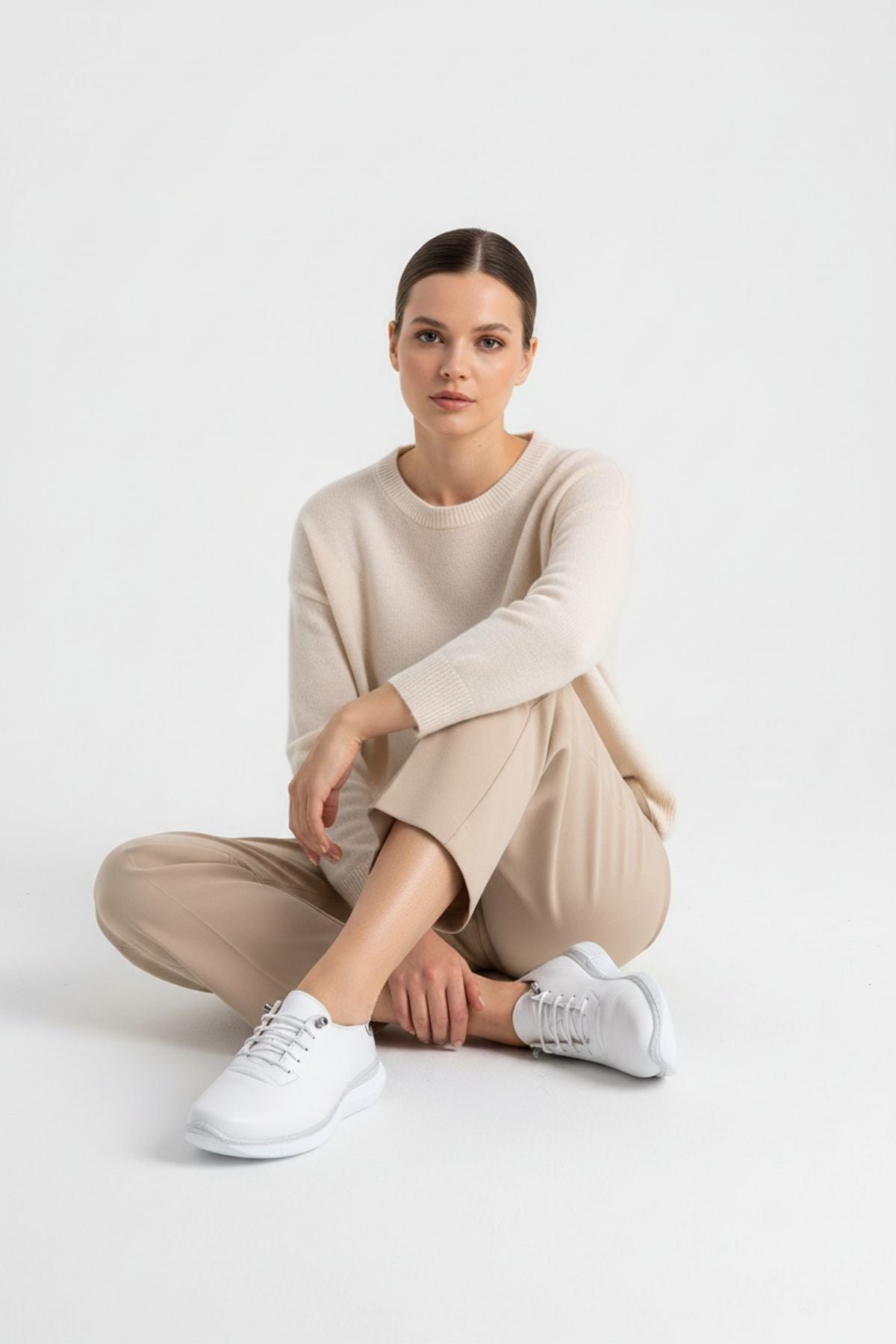 Leroy Beyaz Hakiki Beyaz Deri Kadın Ayakkabı