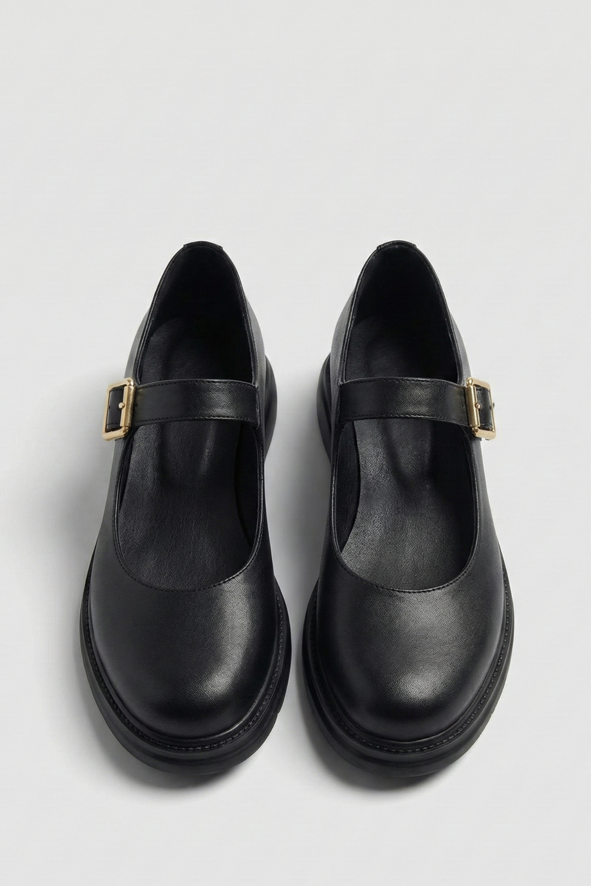 Yokox Kadın Siyah Tokalı Oxford Ayakkabı