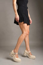 Defsin Kadın Bej Kırışık Rugan Tokalı Loafer Ayakkabı