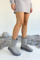 Sophia Gri Süet Kadın Bot