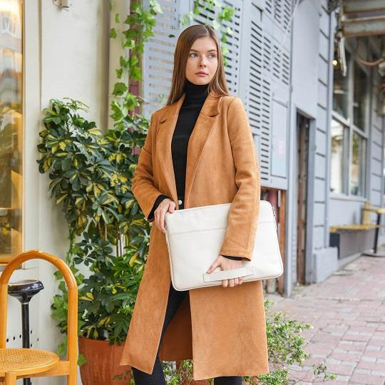 Aether Kadın Hakiki Deri Laptop & Evrak Çantası