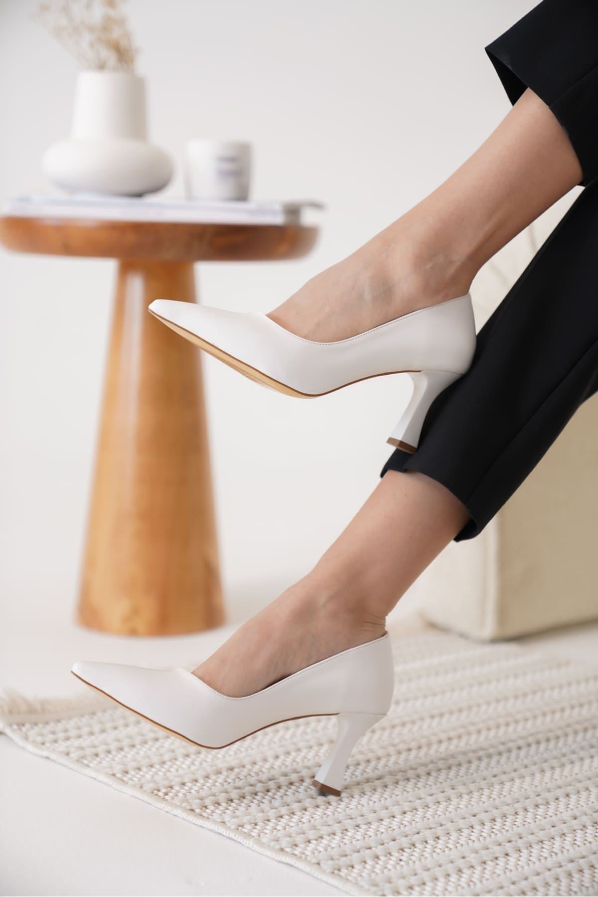 Alexandra Kadın Beyaz Stiletto Topuklu Ayakkabı