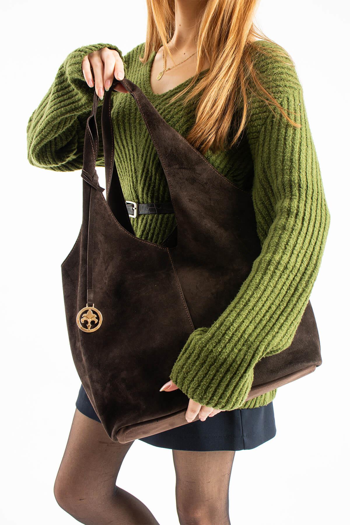 ANEORIS-N Kadın Hakiki Deri Omuz Çantası