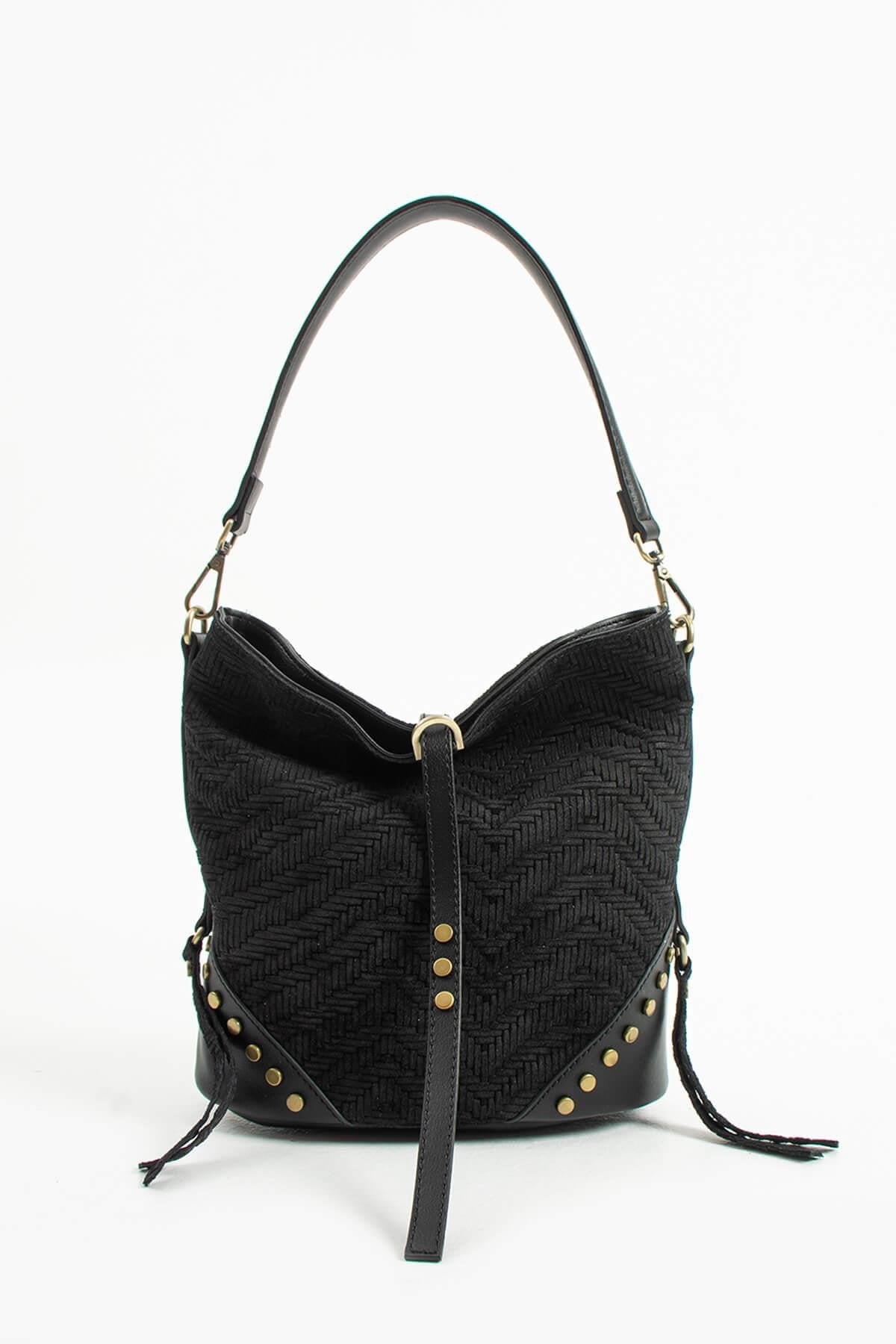 ATHERYA Hakiki Süet Deri Kadın Omuz Çantası