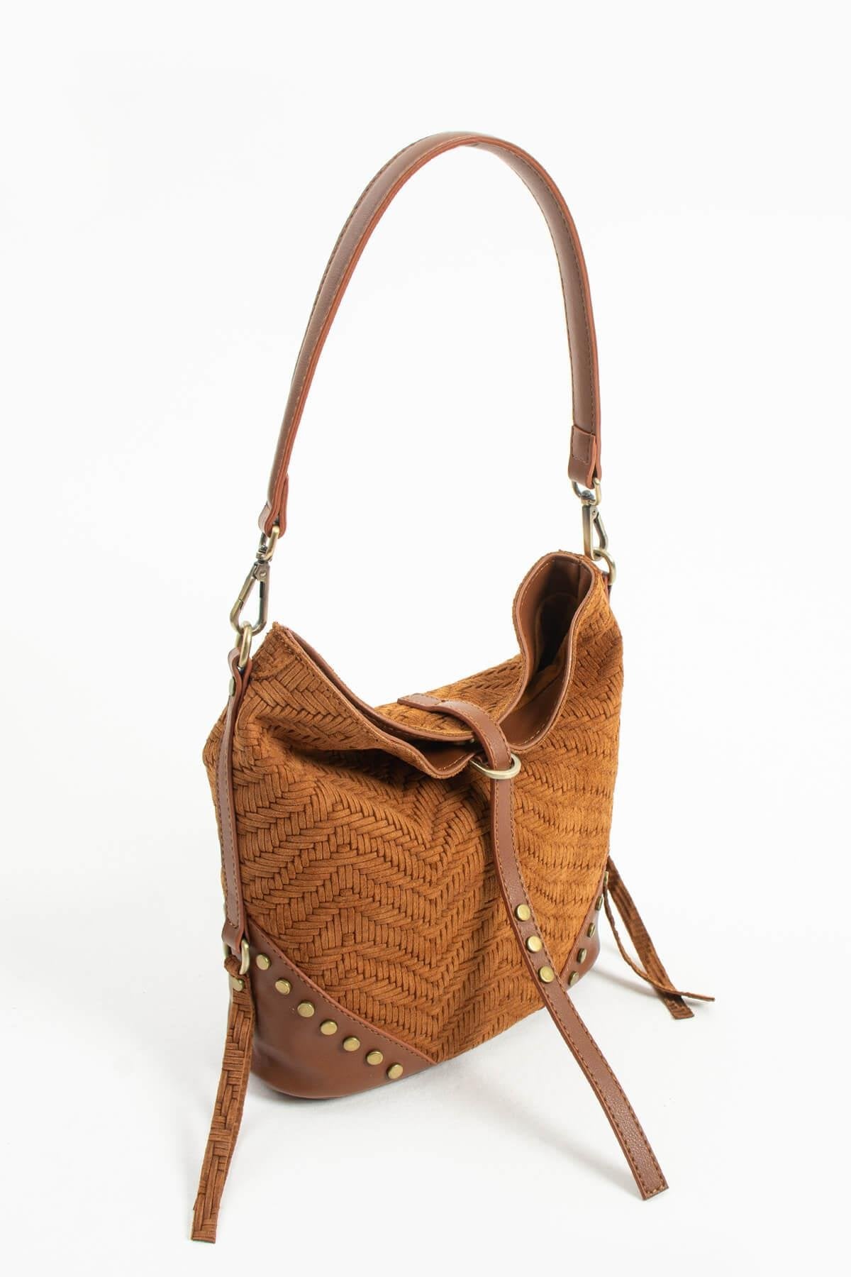 ATHERYA Hakiki Süet Deri Kadın Omuz Çantası