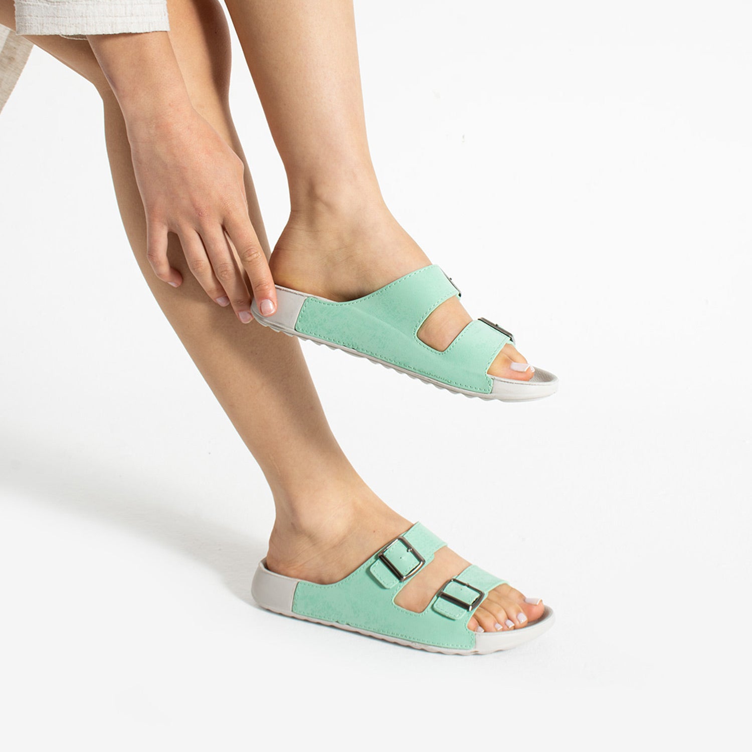 Benetton Durden Kadın Mint Yeşili Terlik BN-1418