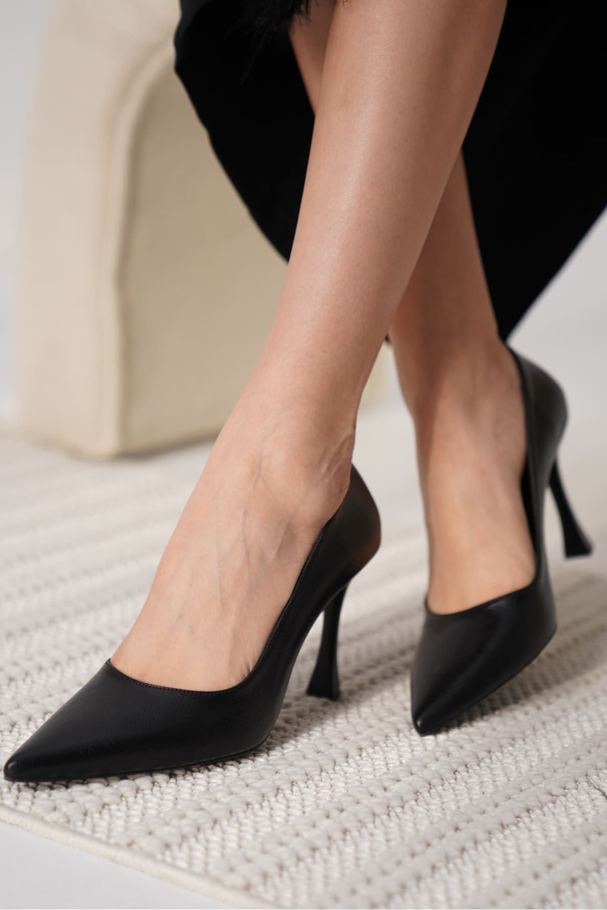 Blade Siyah Kadın Stiletto Ayakkabı