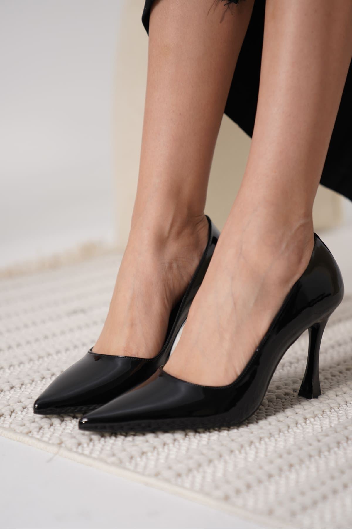 Blade Siyah Rugan Kadın Stiletto