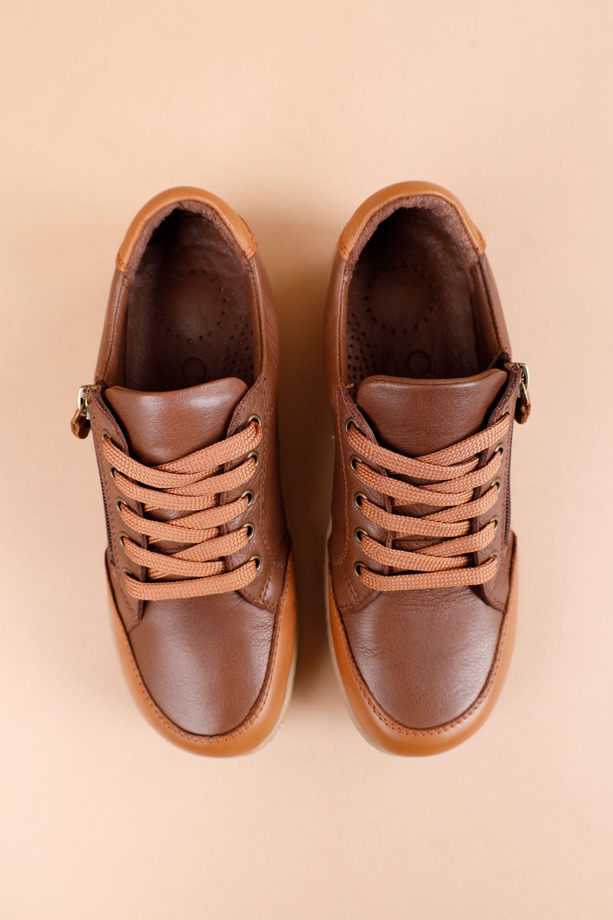 Cosmina Kadın Hakiki Deri Kahve Taba Günlük Ayakkabı