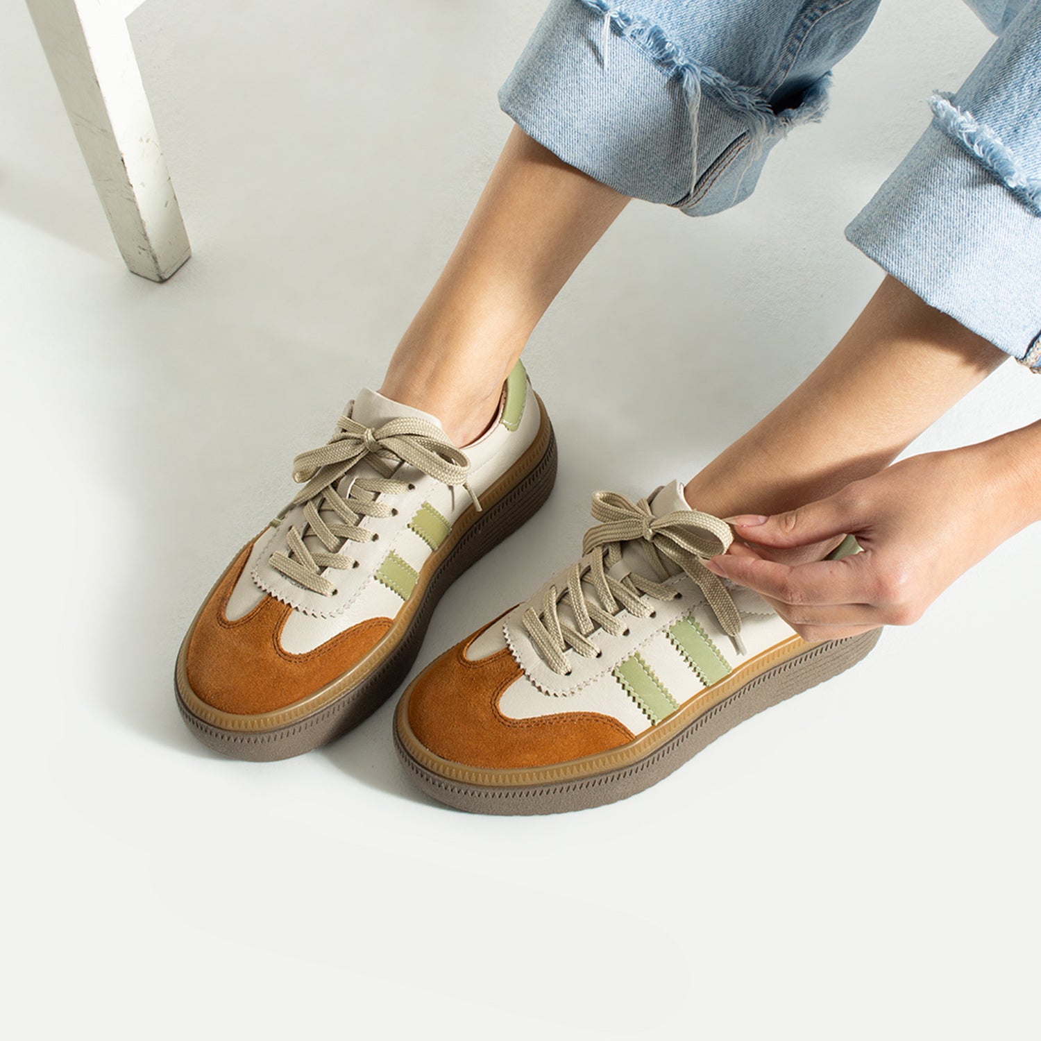 Doak Kadın Hakiki Süet Deri Bej Spor Ayakkabı