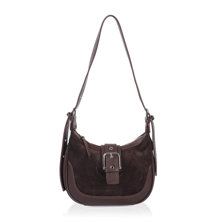 ELANE Kadın Hakiki Süet Deri Omuz Çantası