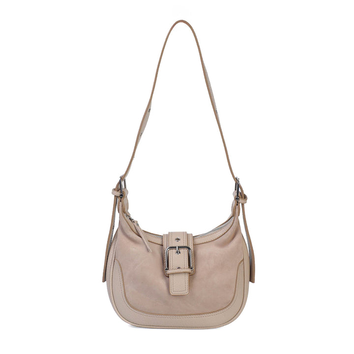 ELANE Kadın Hakiki Süet Deri Omuz Çantası