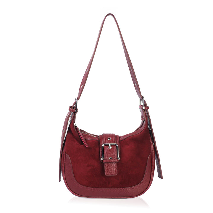 ELANE Kadın Hakiki Süet Deri Omuz Çantası