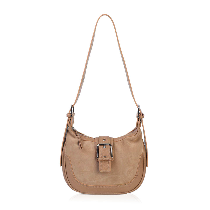 ELANE Kadın Hakiki Süet Deri Omuz Çantası