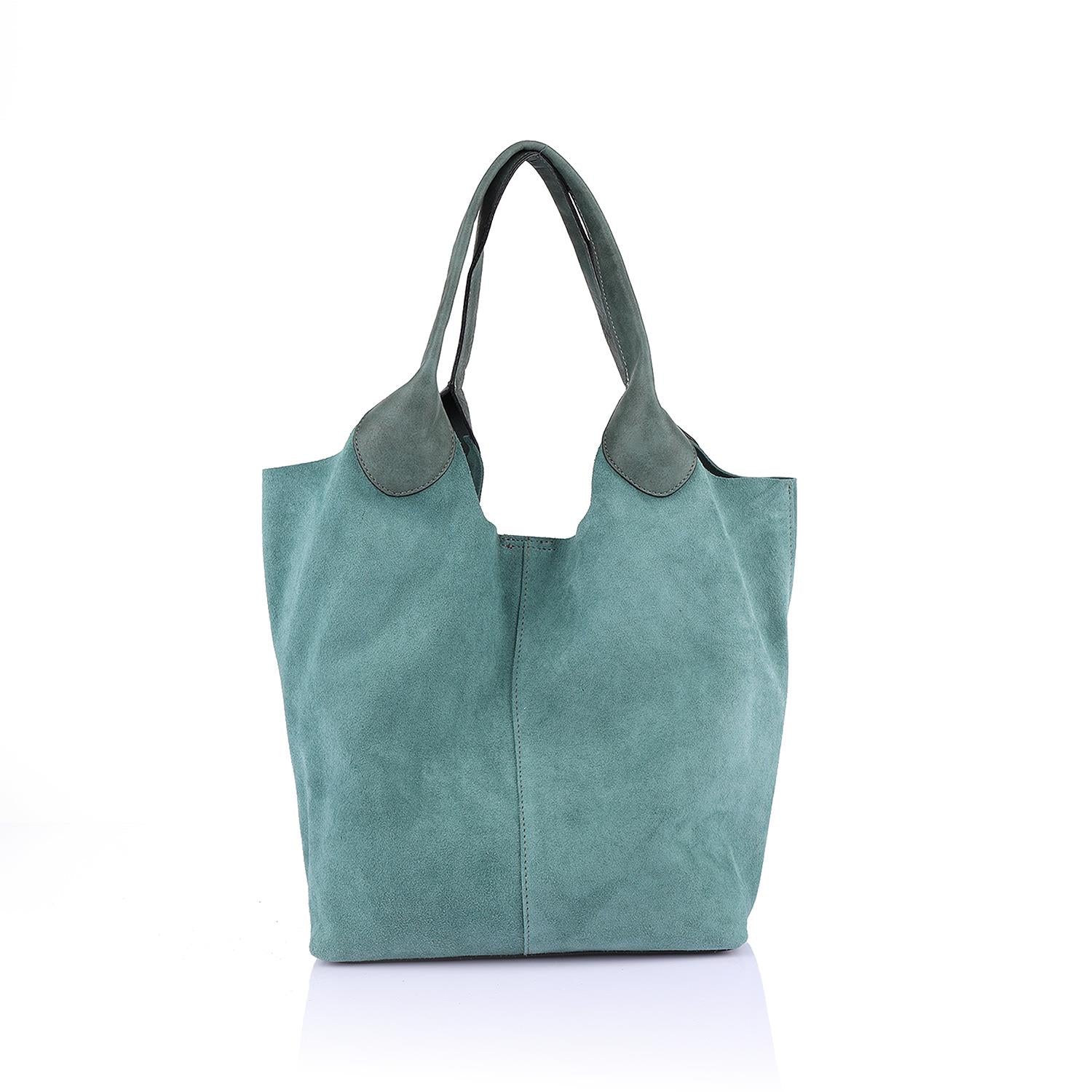 Elena Hakiki Deri Süet Omuz Çantası