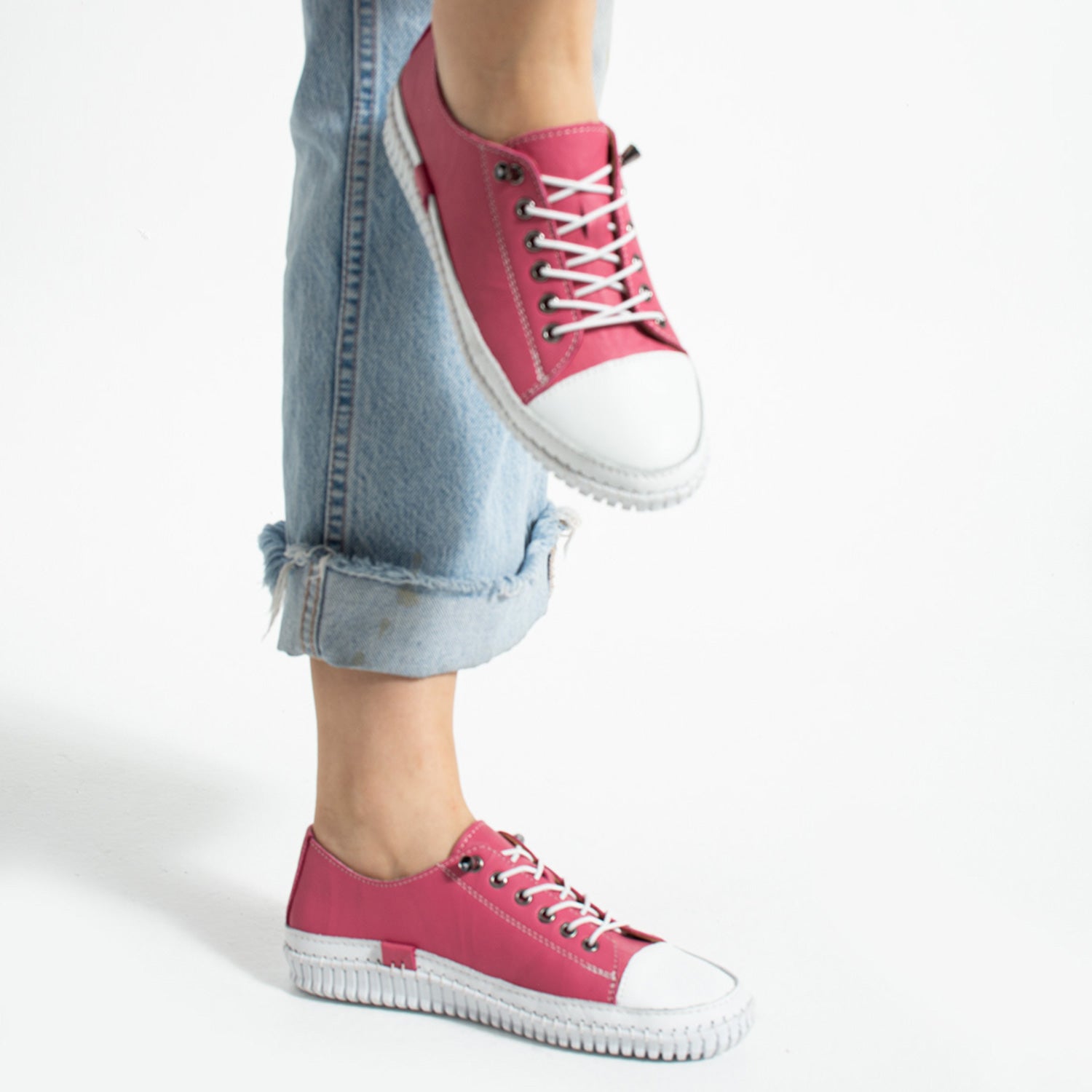 Endesa Kadın Hakiki Deri Fuşya Günlük Ayakkabı