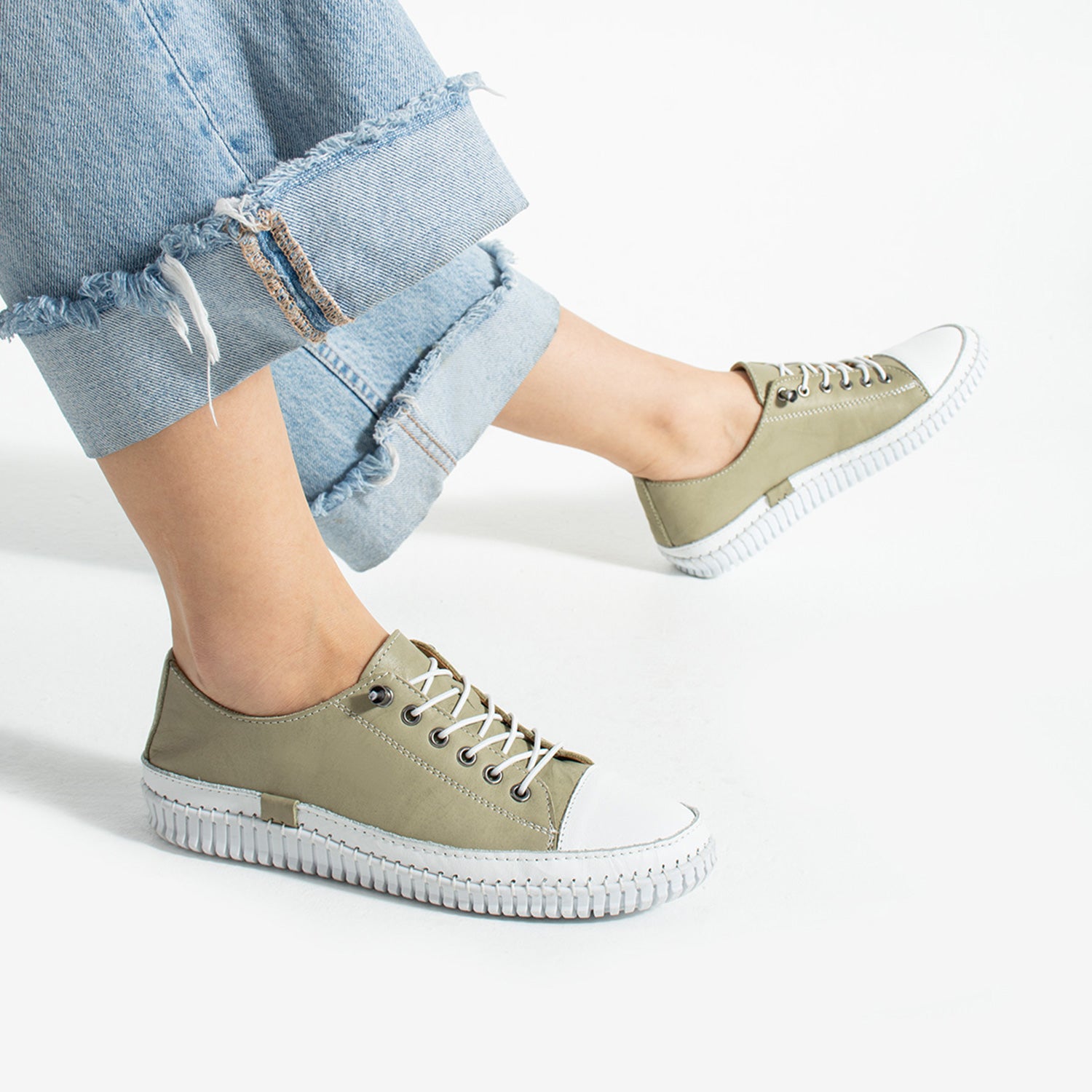 Endesa Kadın Hakiki Deri Su Yeşili Günlük Ayakkabı