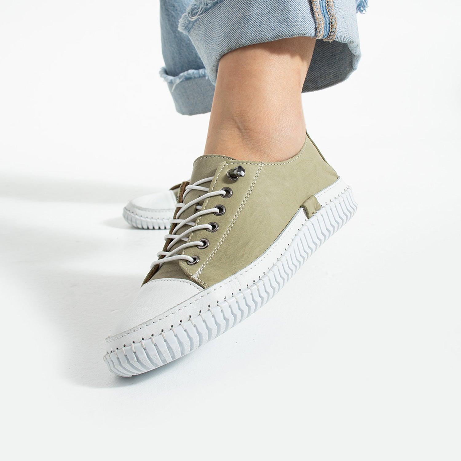 Endesa Kadın Hakiki Deri Su Yeşili Günlük Ayakkabı