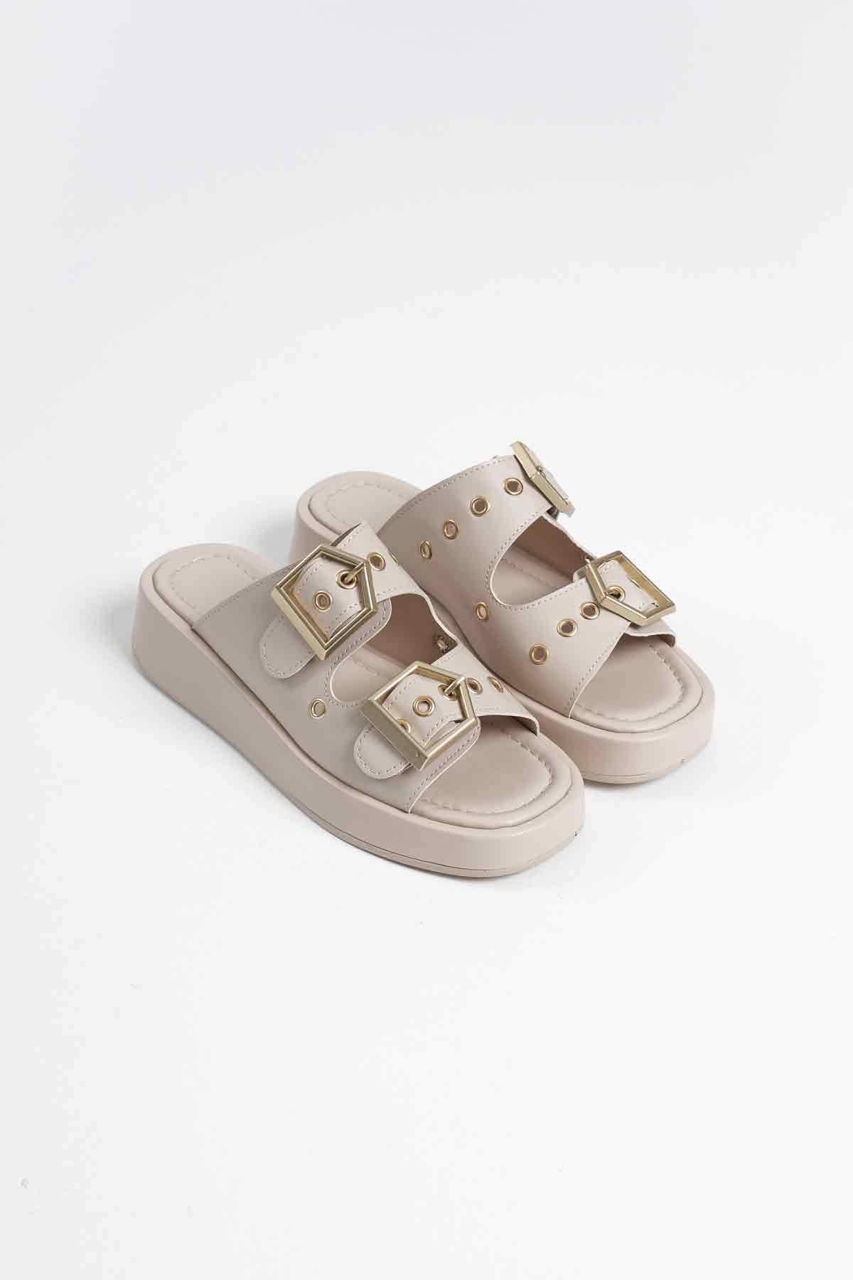 Glos Kadın Bej Terlik