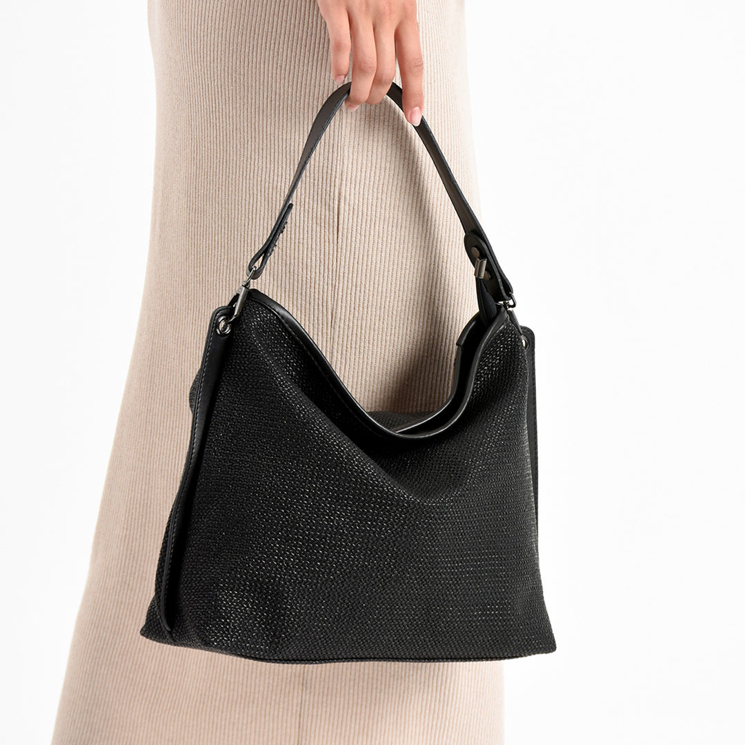 Goes Kadın Hakiki Deri Hasır Omuz Çantası