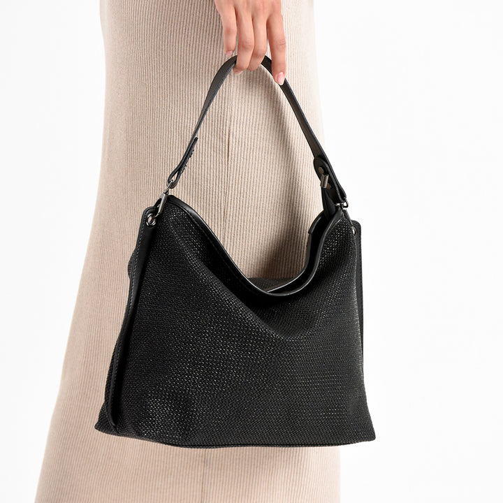 Goes Kadın Hakiki Deri Hasır Omuz Çantası