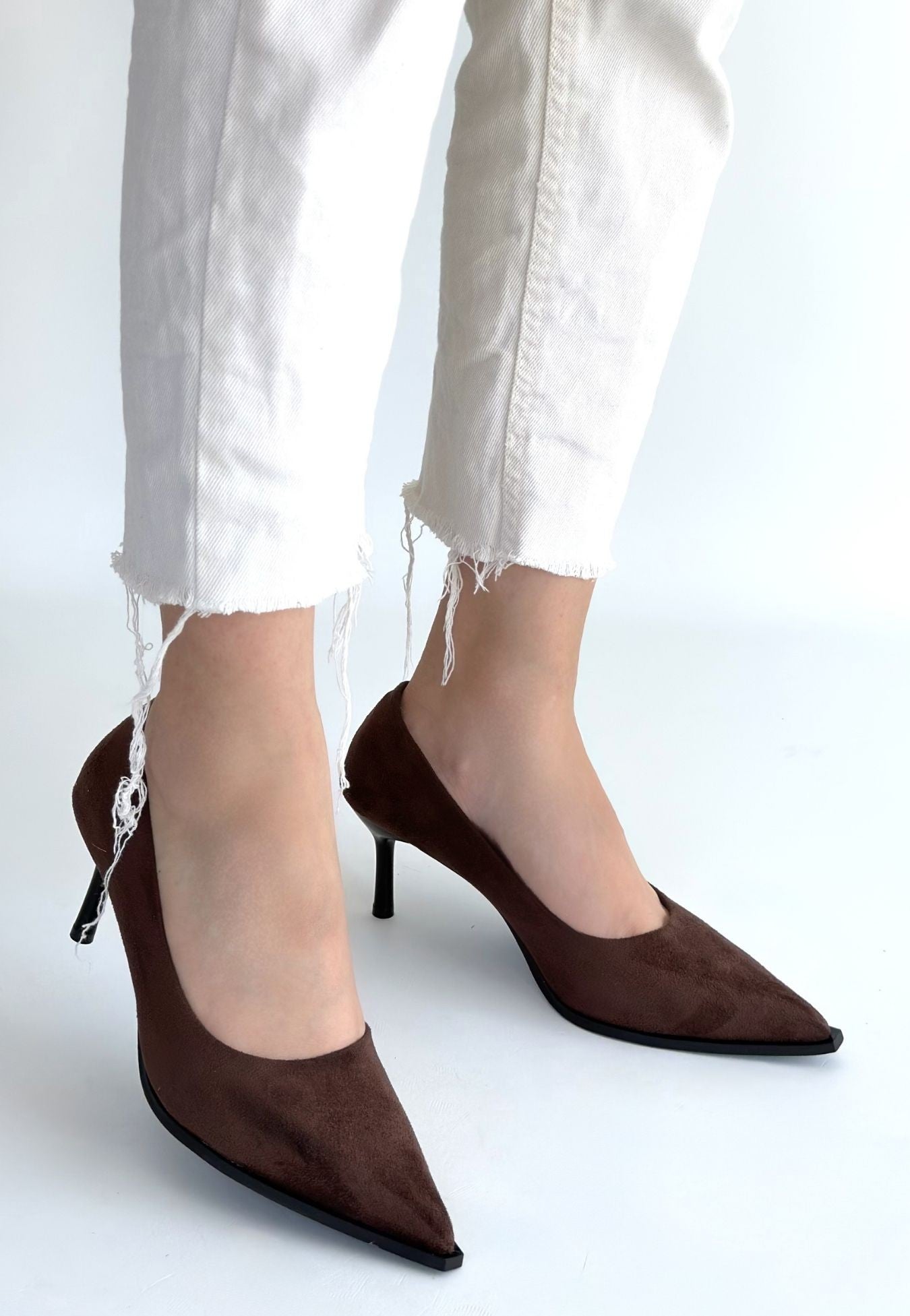 Gute Kadın Kahverengi Süet Topuklu Ayakkabı