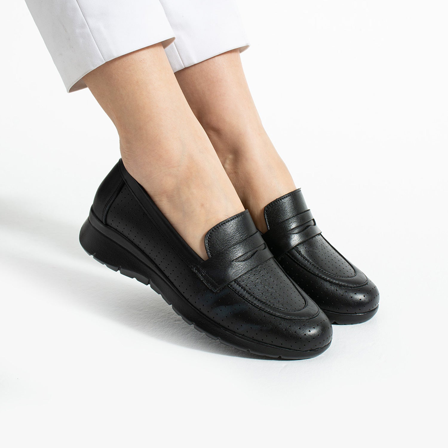 Hemper Kadın Hakiki Deri Siyah Günlük Ayakkabı