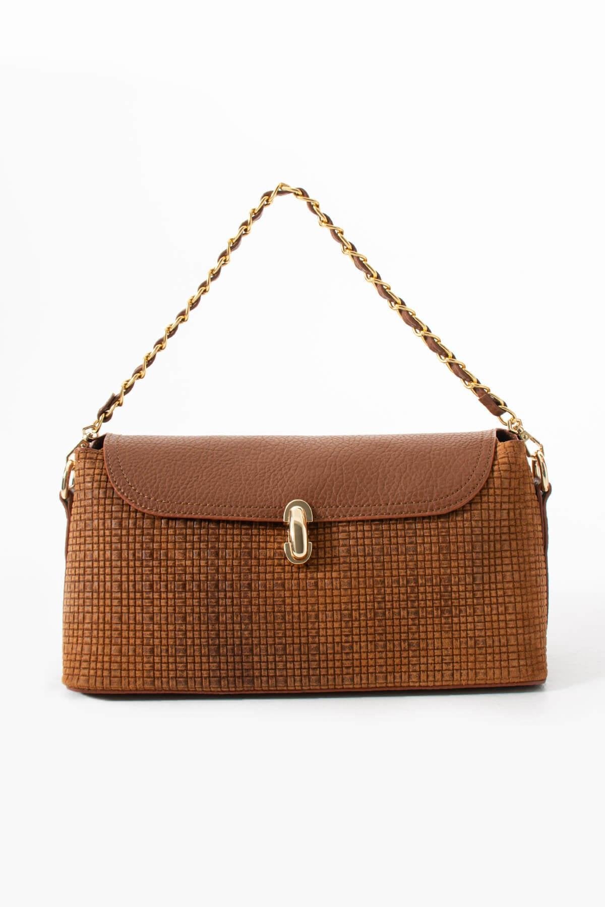 HERAYA Hakiki Süet Deri Kadın Omuz Çantası