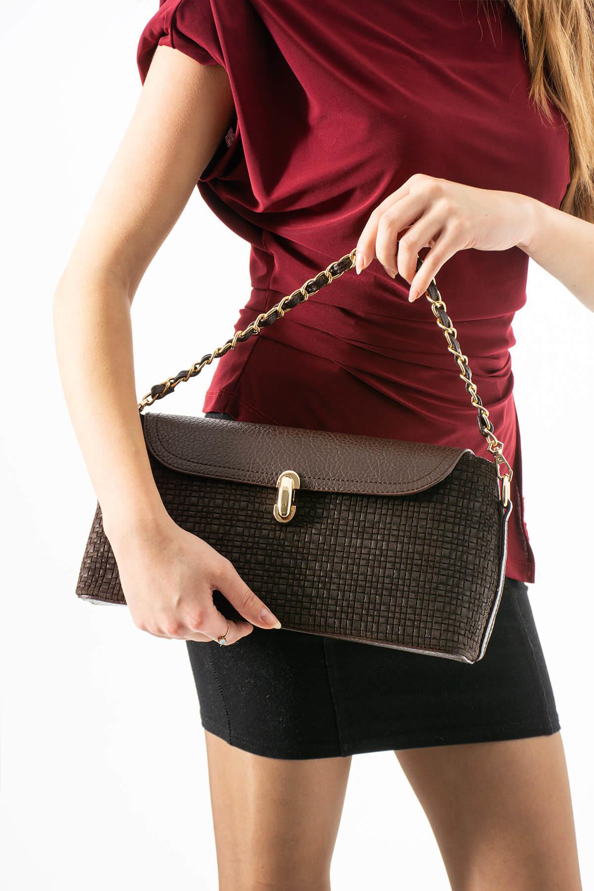 HERAYA Hakiki Süet Deri Kadın Omuz Çantası