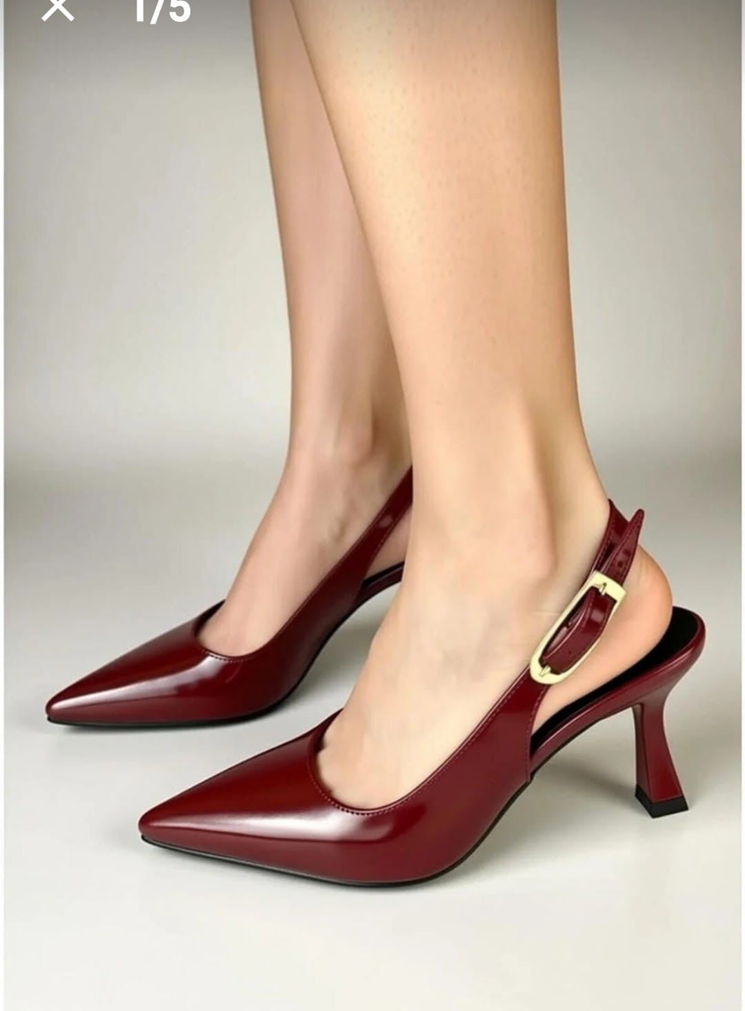 Hies Kadın Bordo Rugan Topuklu Ayakkabı