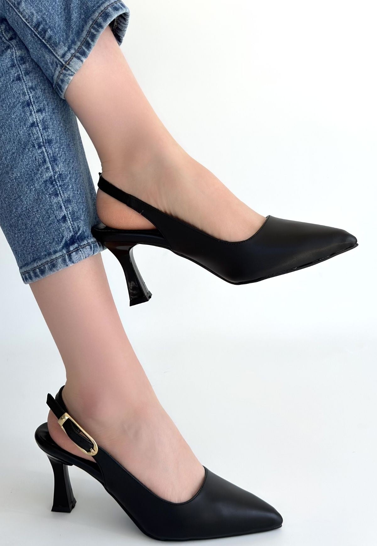 Hies Kadın Siyah Topuklu Ayakkabı