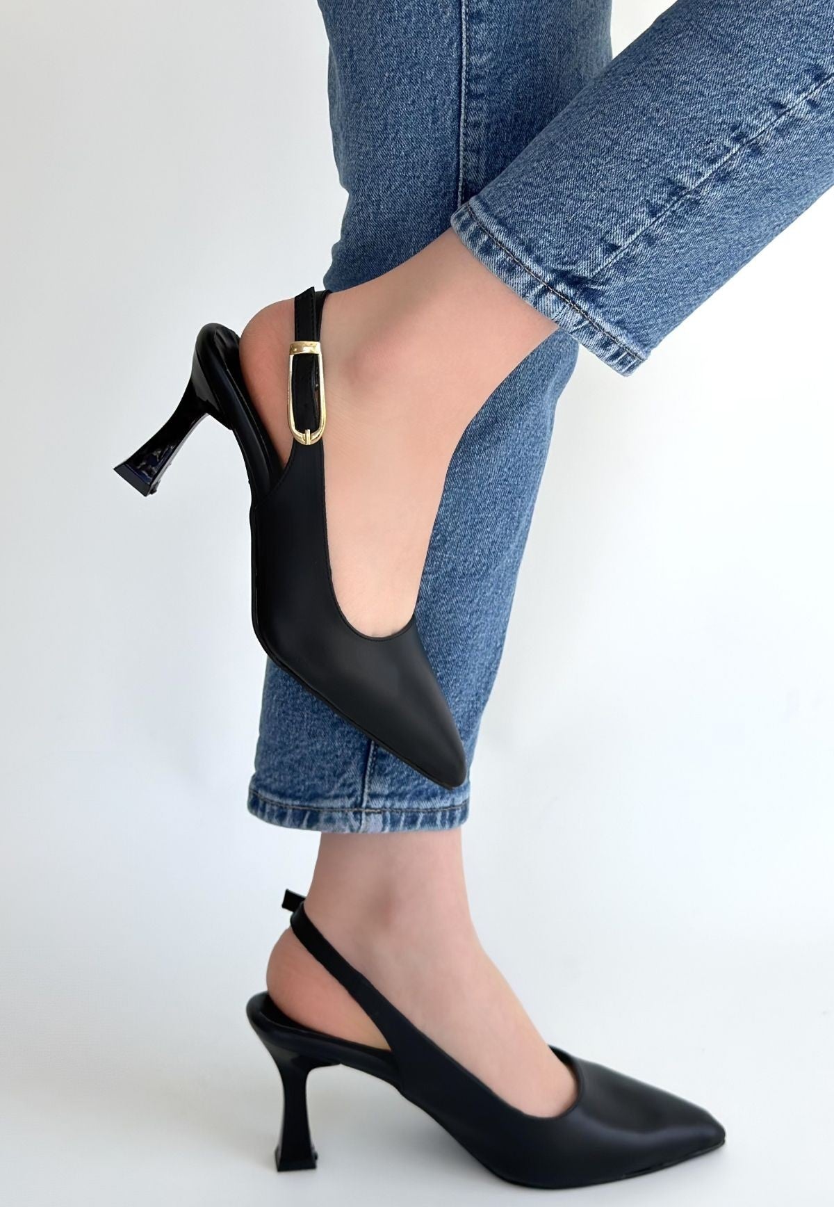 Hies Kadın Siyah Topuklu Ayakkabı