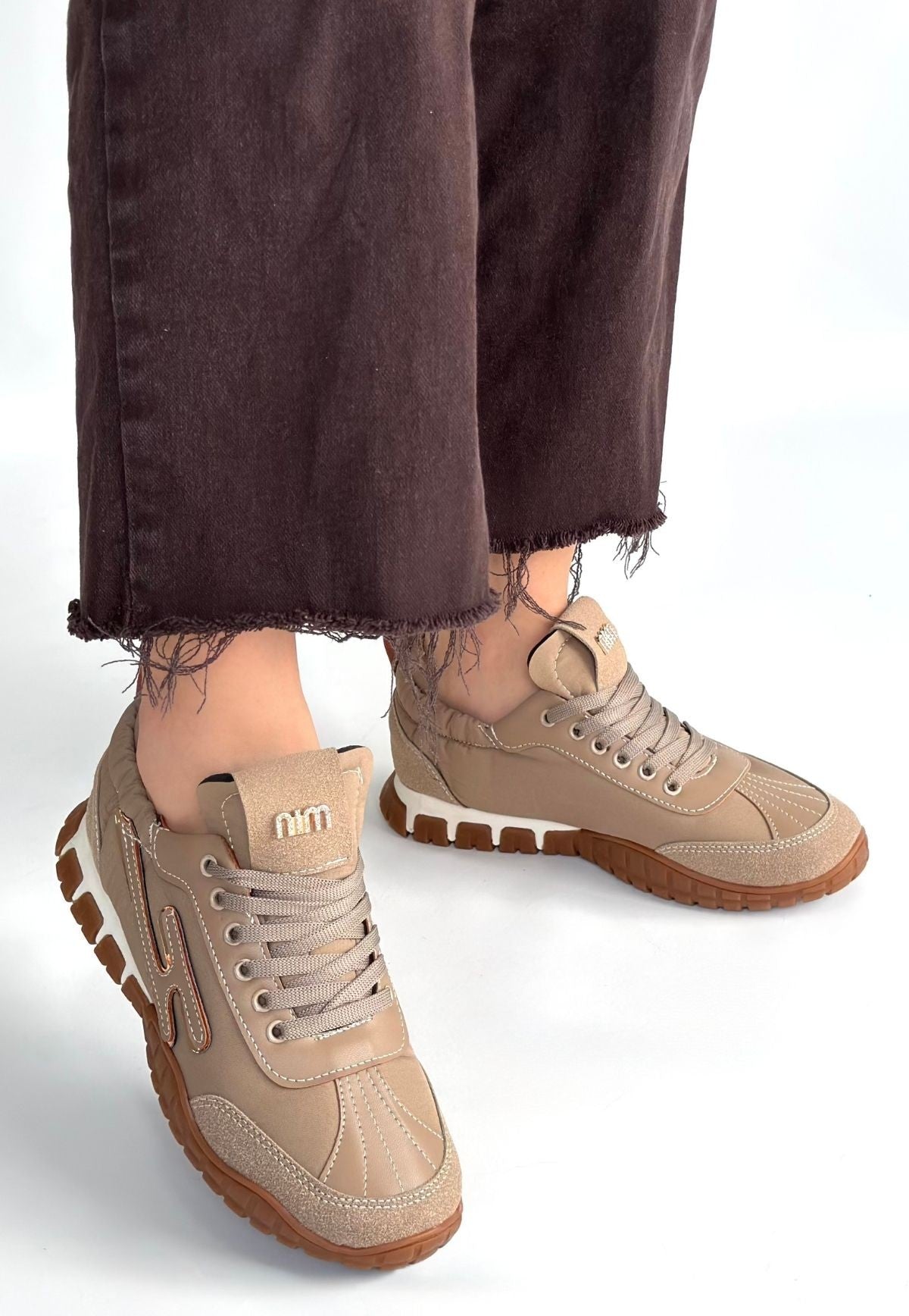 Huer Vizon Nubuk Bağcıklı Spor Ayakkabı