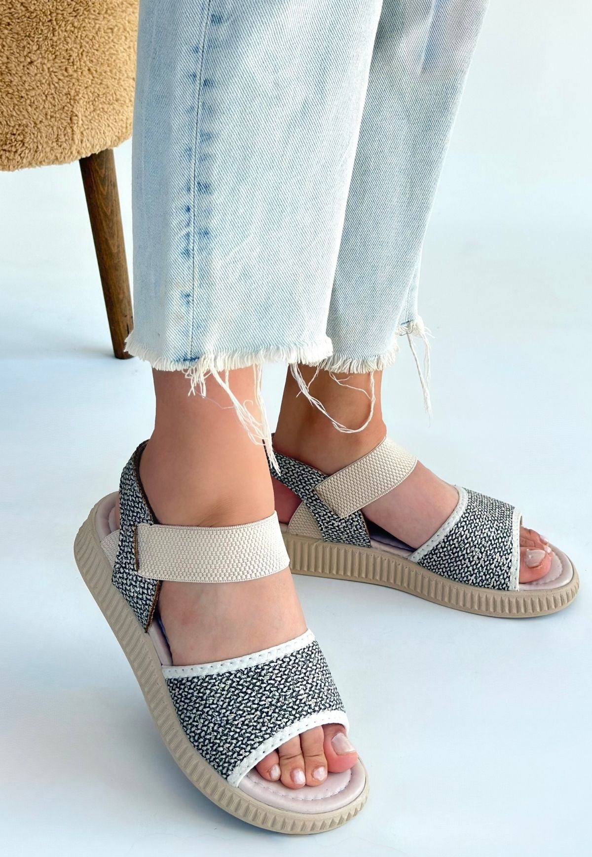 Jake Kadın Yeşil Hasır Sandalet