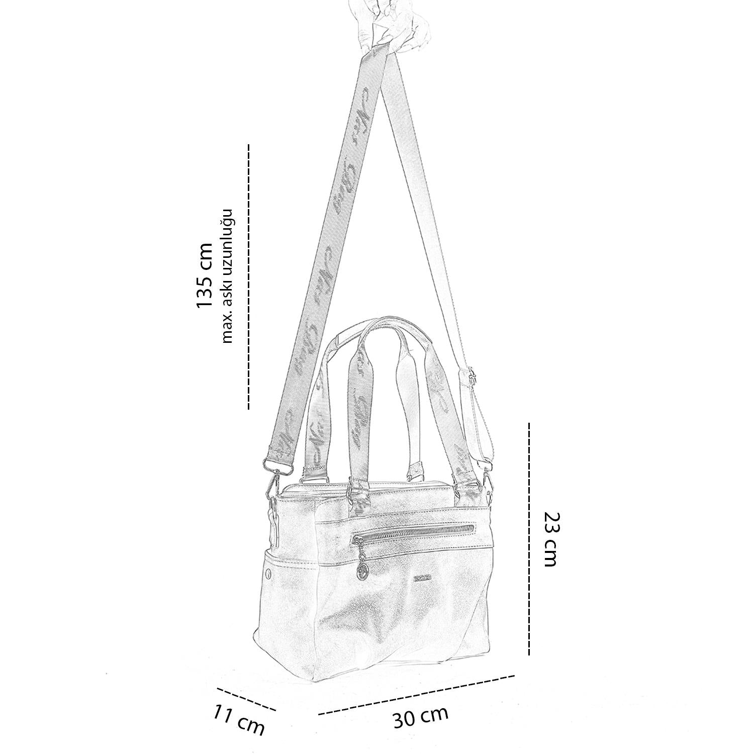 Juma Kadın Çift Saplı Omuz Çantası ve Çapraz Çanta