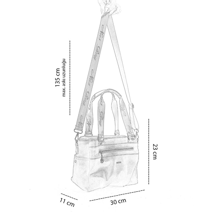 Juma Kadın Çift Saplı Omuz Çantası ve Çapraz Çanta