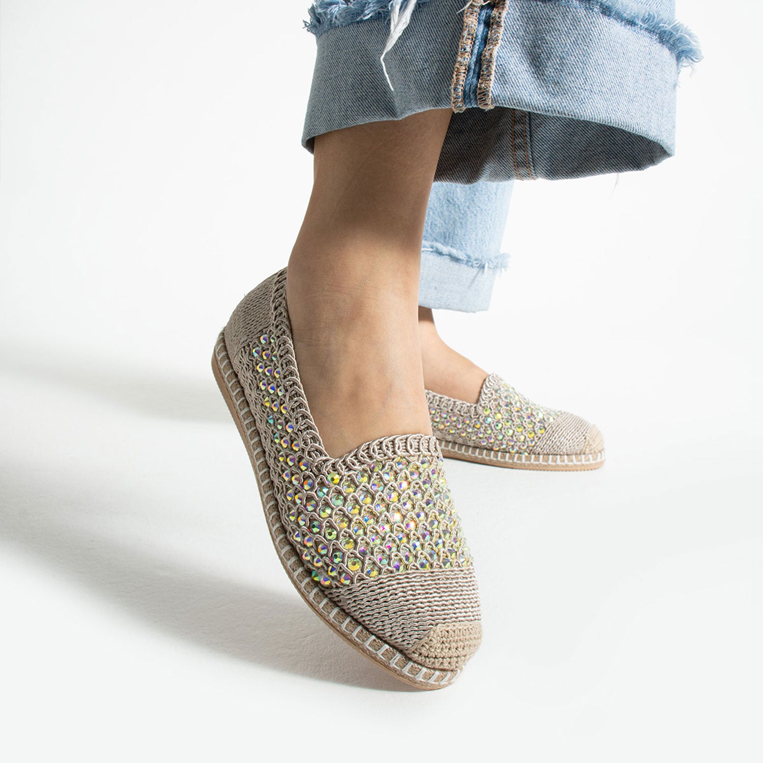 Klepac Kadın Triko Ten Espadril Ayakkabı