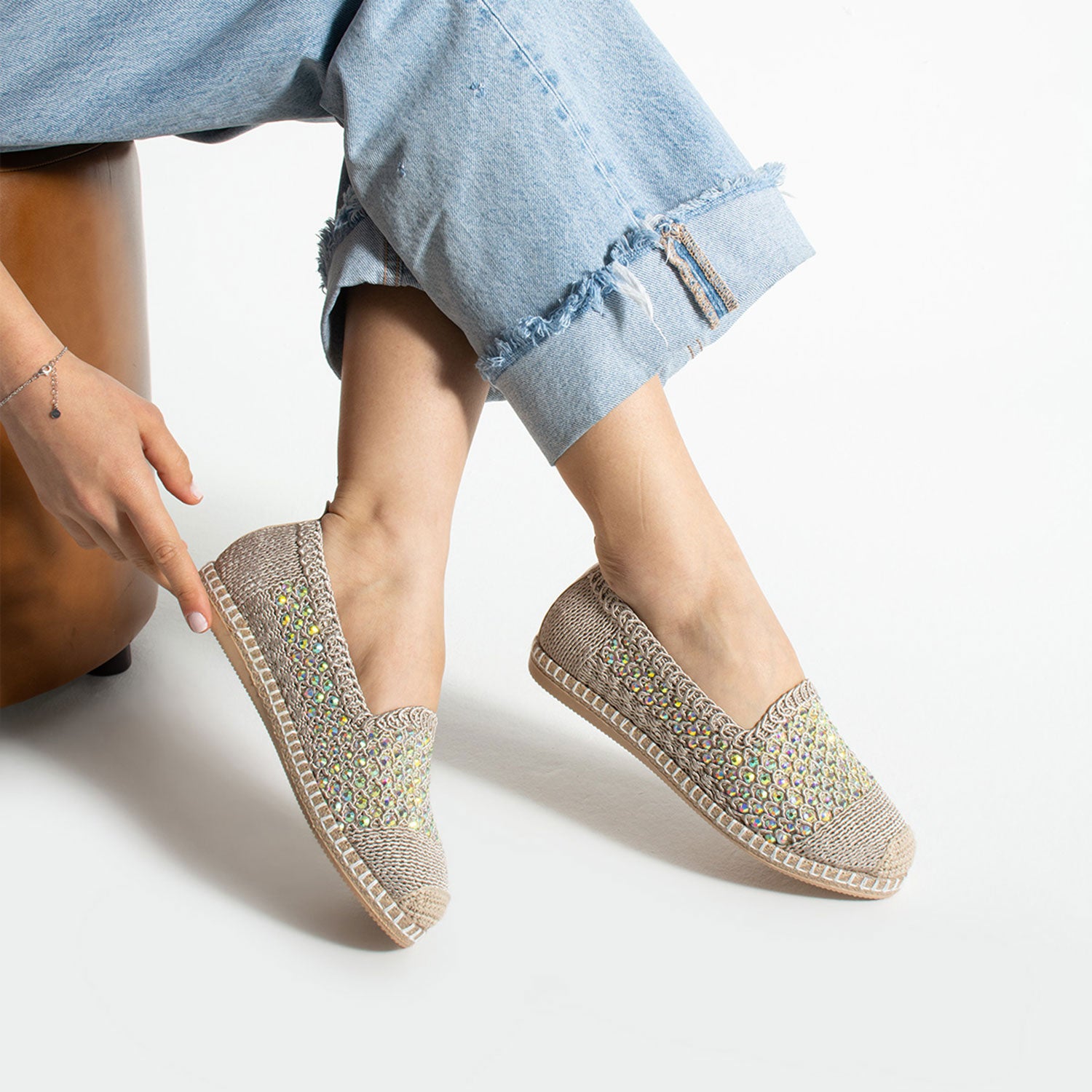 Klepac Kadın Triko Ten Espadril Ayakkabı