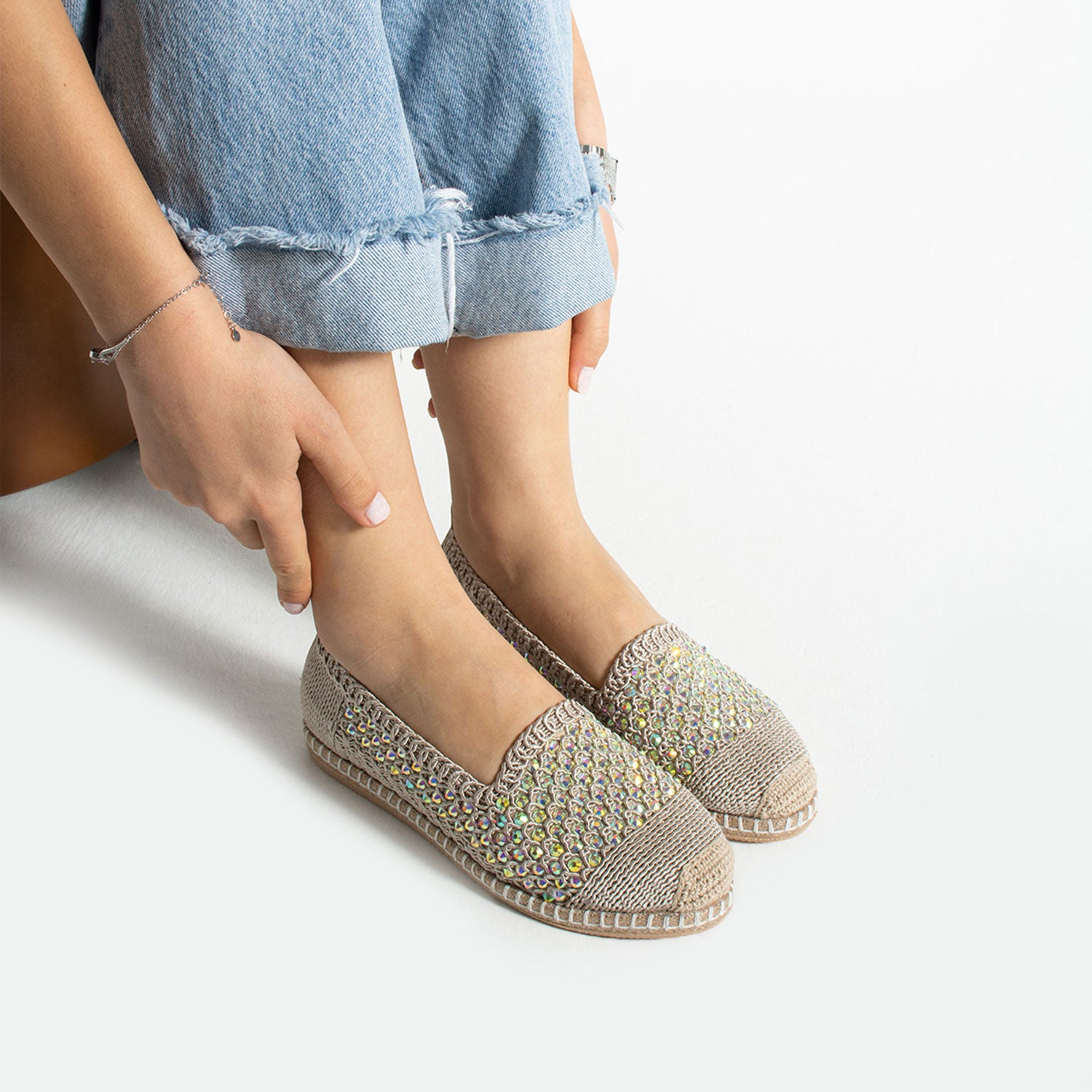 Klepac Kadın Triko Ten Espadril Ayakkabı