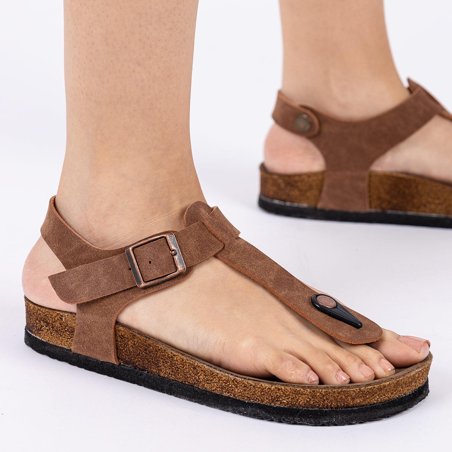 Larindo Kadın Taba Süet Parmak Arası Terlik