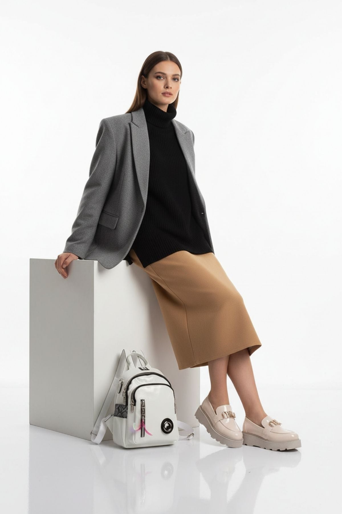 Elvan Kadın Rugan Siyah Loafer Ayakkabı