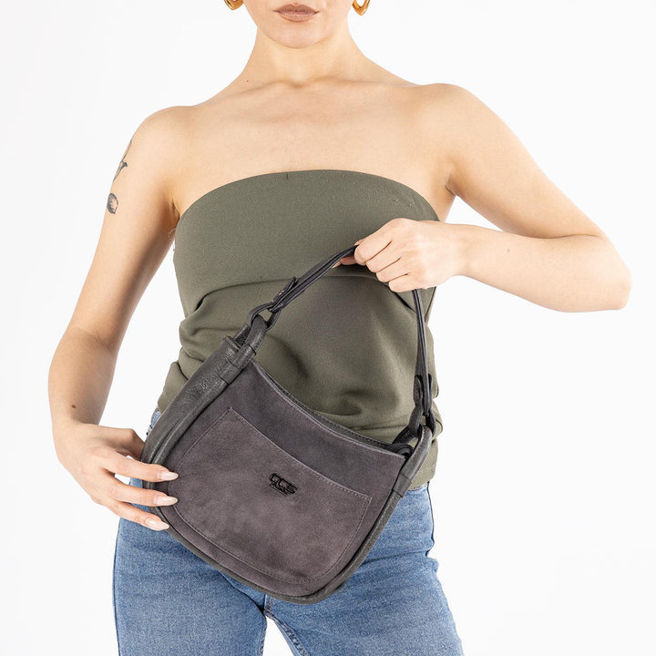 Lordes Kadın Hakiki Süet El Çantası ve Çapraz Çanta