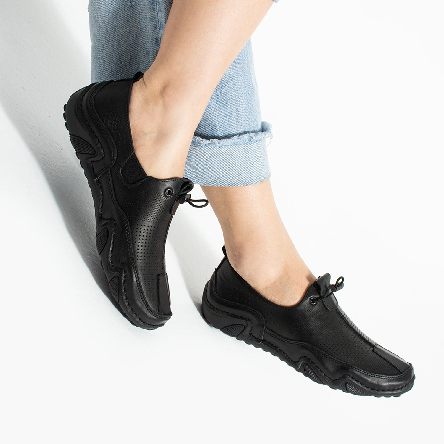 Ludovic Kadın Hakiki Deri Siyah Günlük Ayakkabı