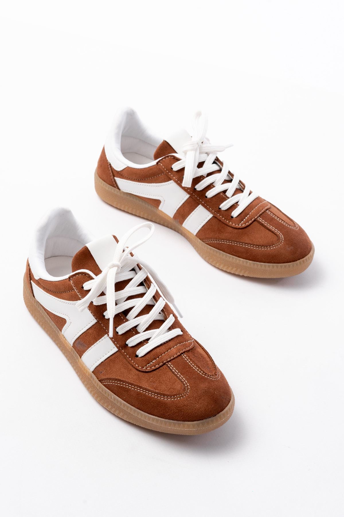 Pangma Kadın Taba Süet Bağcıklı Spor Ayakkabı