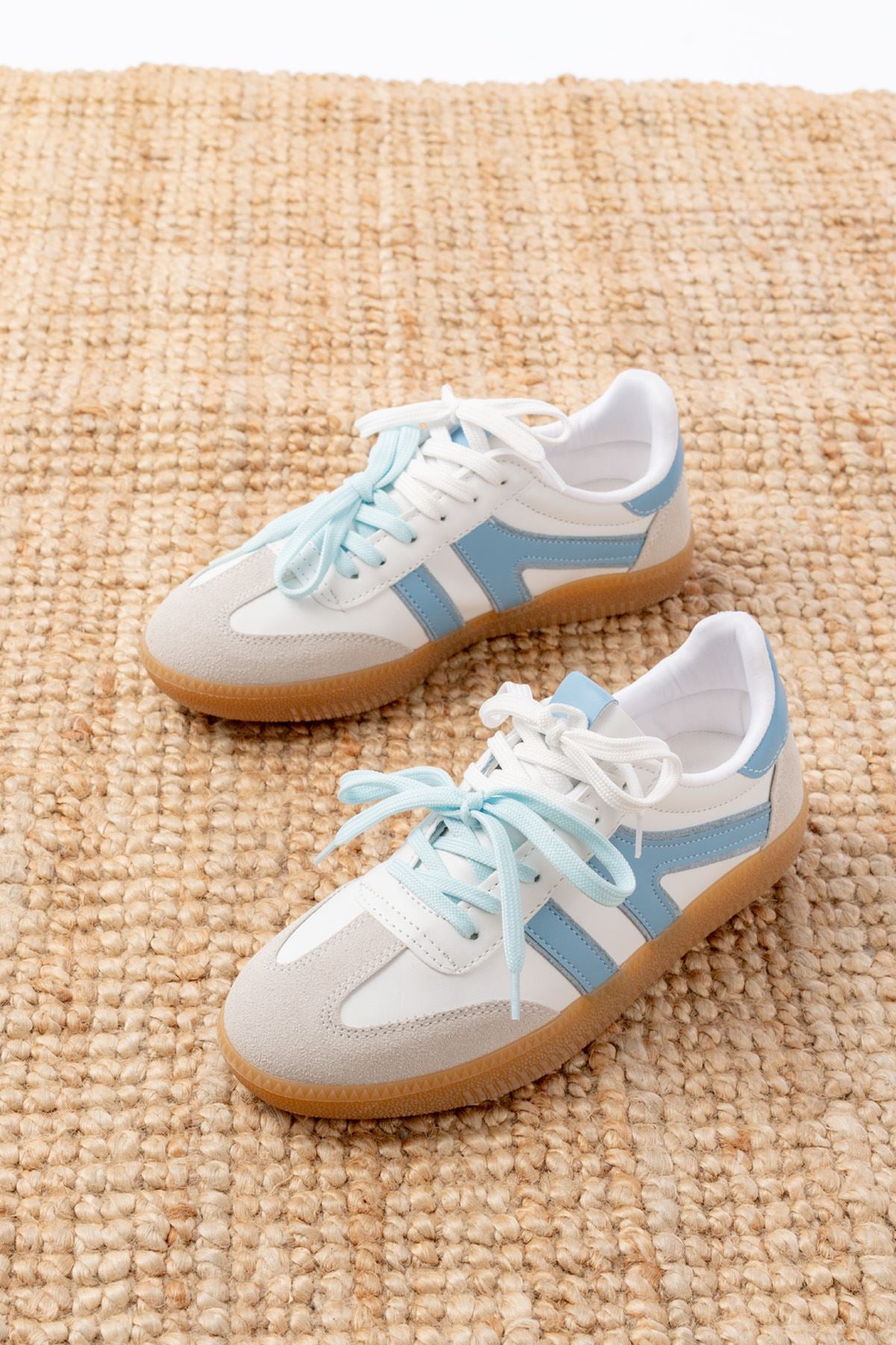 Saltora Mavi Garni Bağcıklı Termo Taban Kadın Spor Ayakkabı