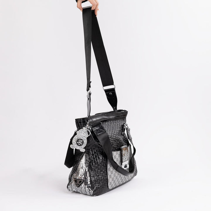 Madeli Kadın Kare Desenli Omuz Çantası ve Çapraz Çanta