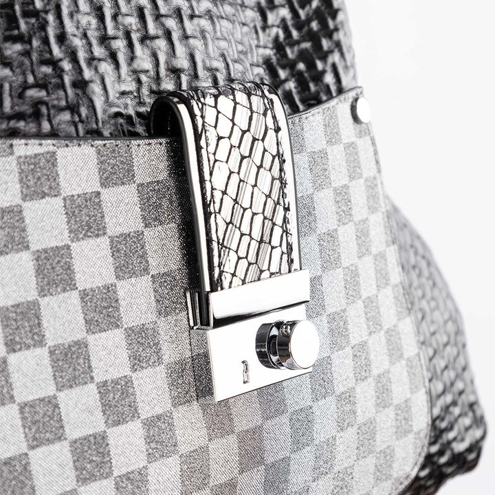 Madeli Kadın Kare Desenli Omuz Çantası ve Çapraz Çanta