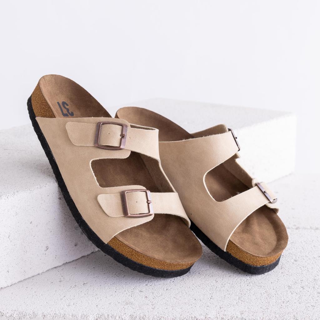 Marsiya Kadın Bej Süet Terlik