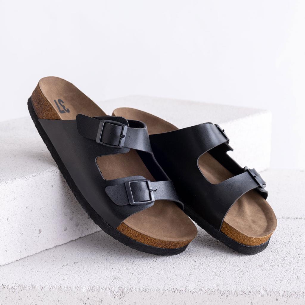 Marsiya Kadın Siyah Deri Terlik