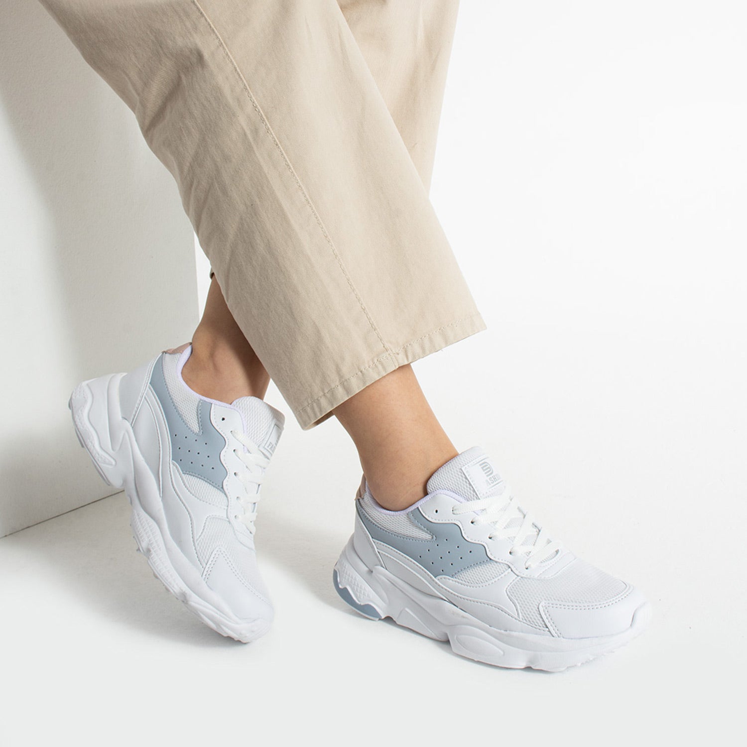 Marten Kadın Beyaz Mavi Pudra Günlük Spor Ayakkabı